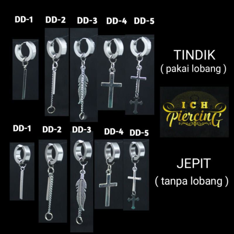 Jual Anting Jepit Dan Tusuk Jungkok Will Anting Korea Anting Pria