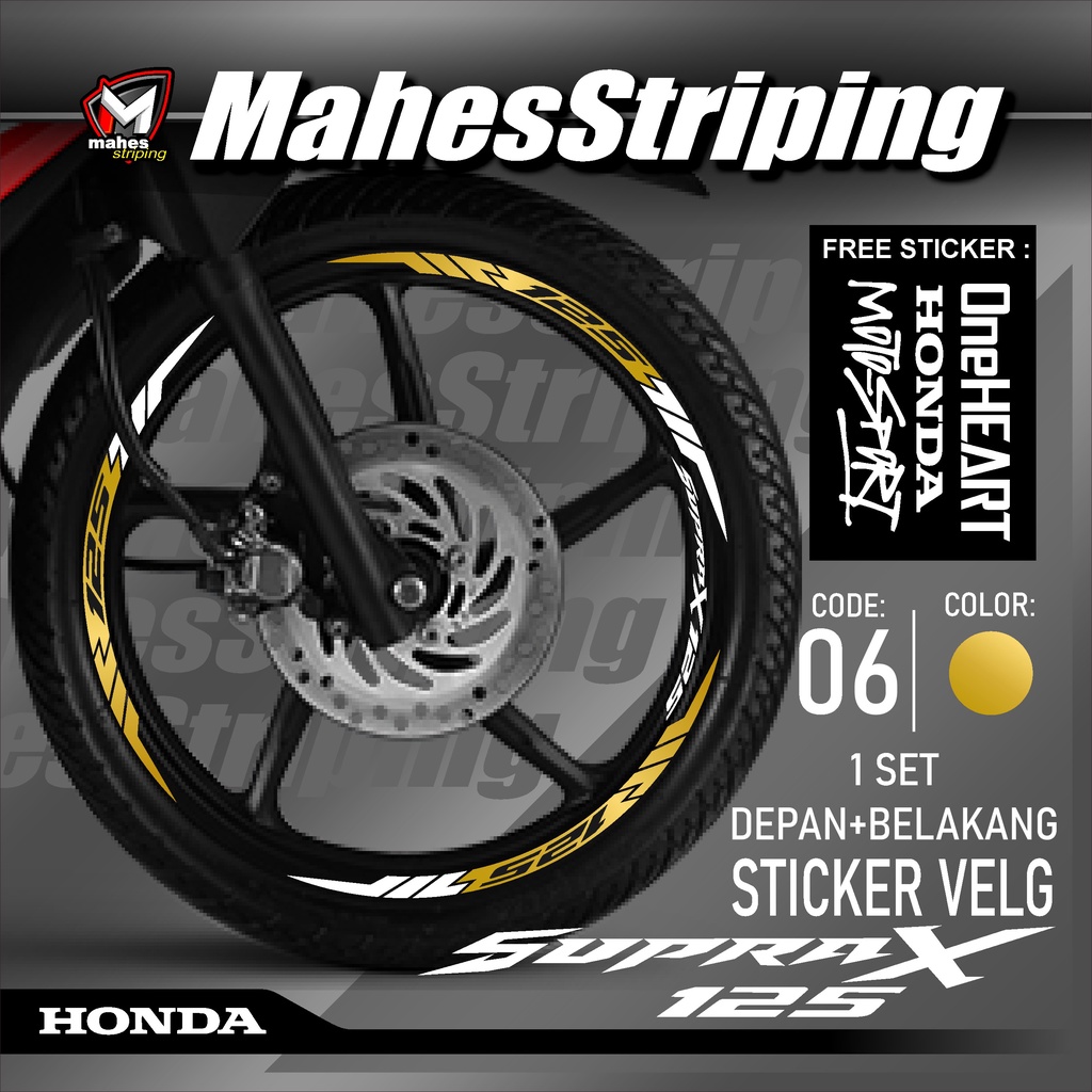 Jual Mahes Striping Stiker Cutting Sticker Velg Honda Supra X