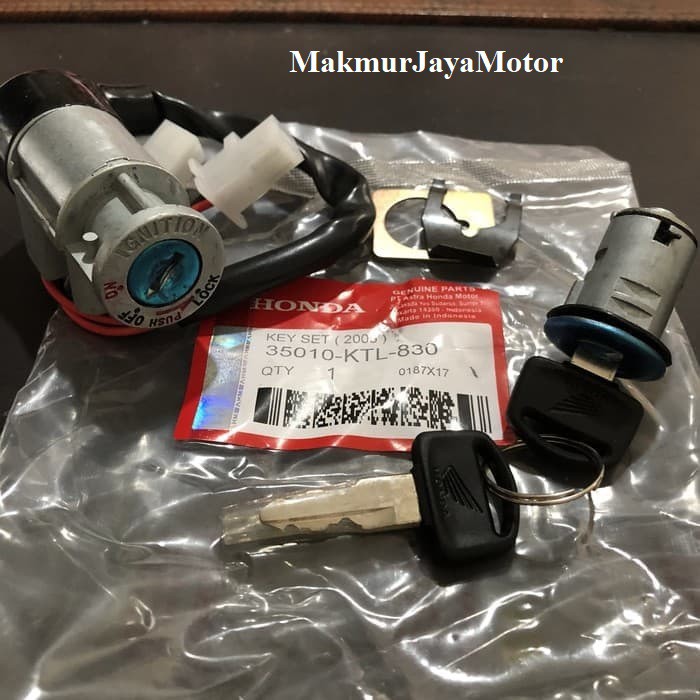 Jual Kunci Kontak Keyset Key Set Jok Supra X Fit 100 Lama Old KTL KEV