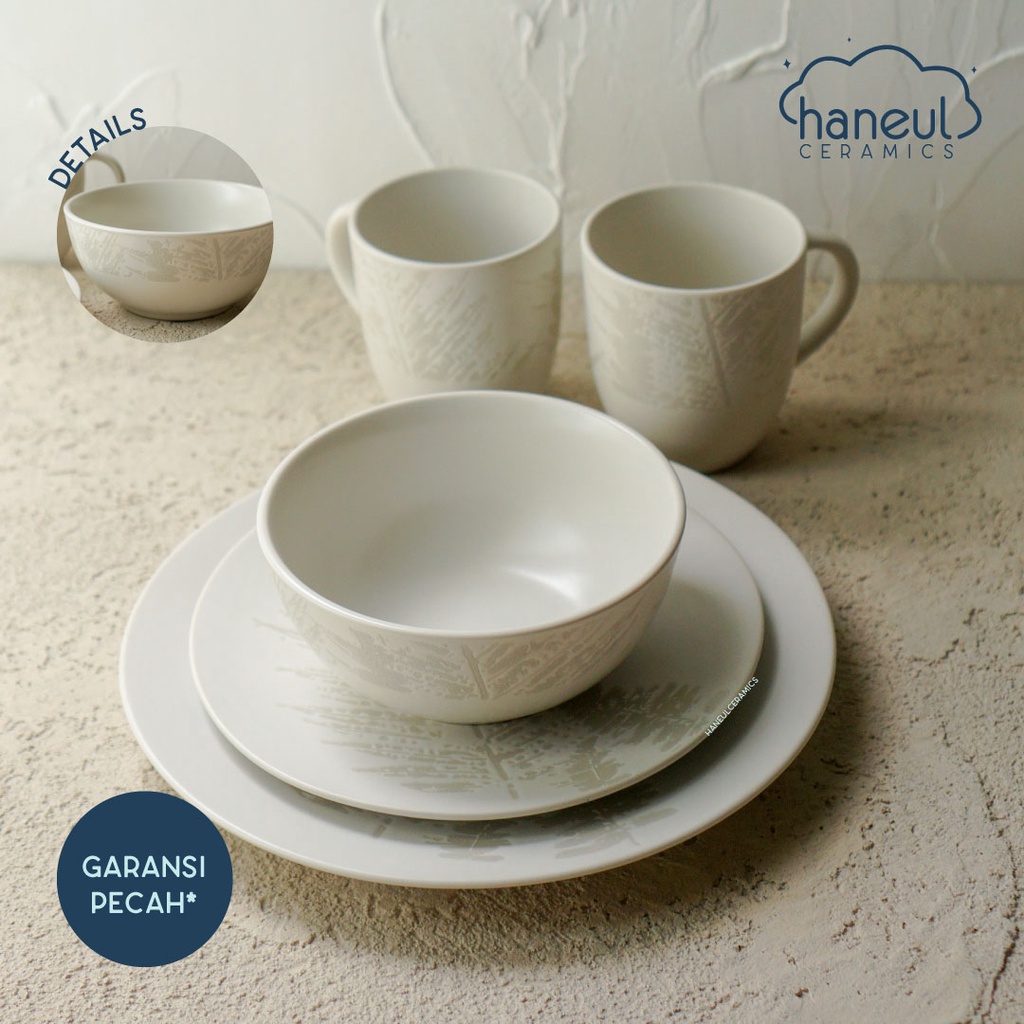 Jual Leaves Couple Dinnerware Set Piring Keramik Aesthetic Couple