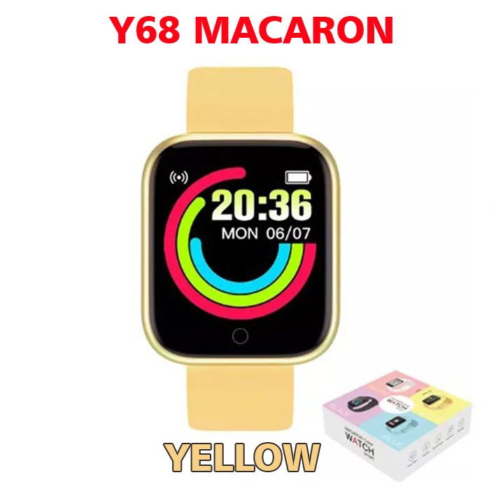 Jual Smartwacth Y68 D20 Macaron Smart Watch Y68S Macaron Jam Tangan