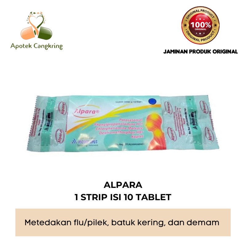 Jual Alpara Strip Isi Tablet Batuk Pilek Demam Shopee Indonesia