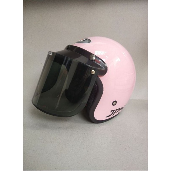 Jual Helm Bogo Retro Jpn Pink Pastel Set Kaca Datar Cembung Pet