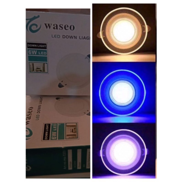 Jual LAMPU DOWNLIGHT LED 3 WARNA 6WATT KUNING BIRU UNGU Shopee