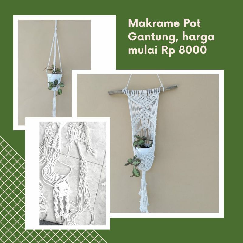 Jual Pot Gantung Makrame Home Made Shopee Indonesia