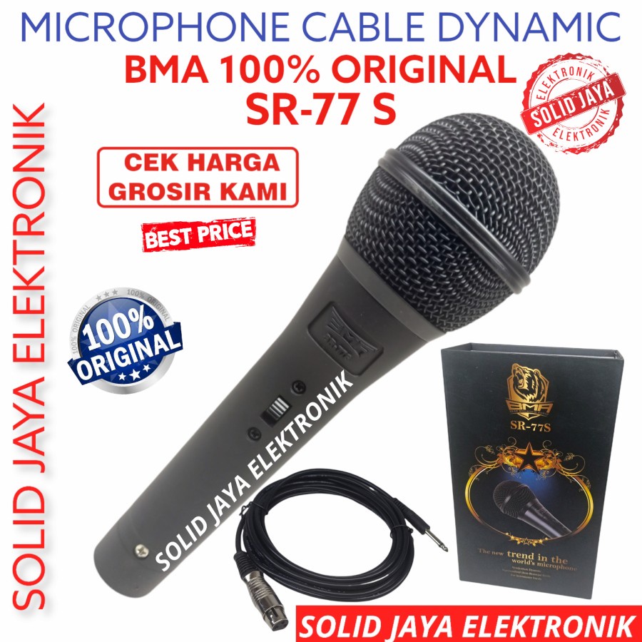 Jual MIC MICROPHONE BMA SR 77S DYNAMIC KABEL CABLE SR77S SR 77S SR 77S