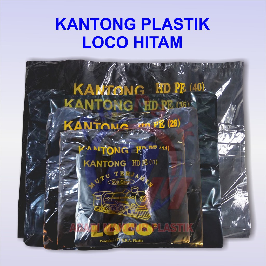 Jual Kantong Plastik Kresek Loco Hitam Tebal 17 24 28 35 40 Shopee