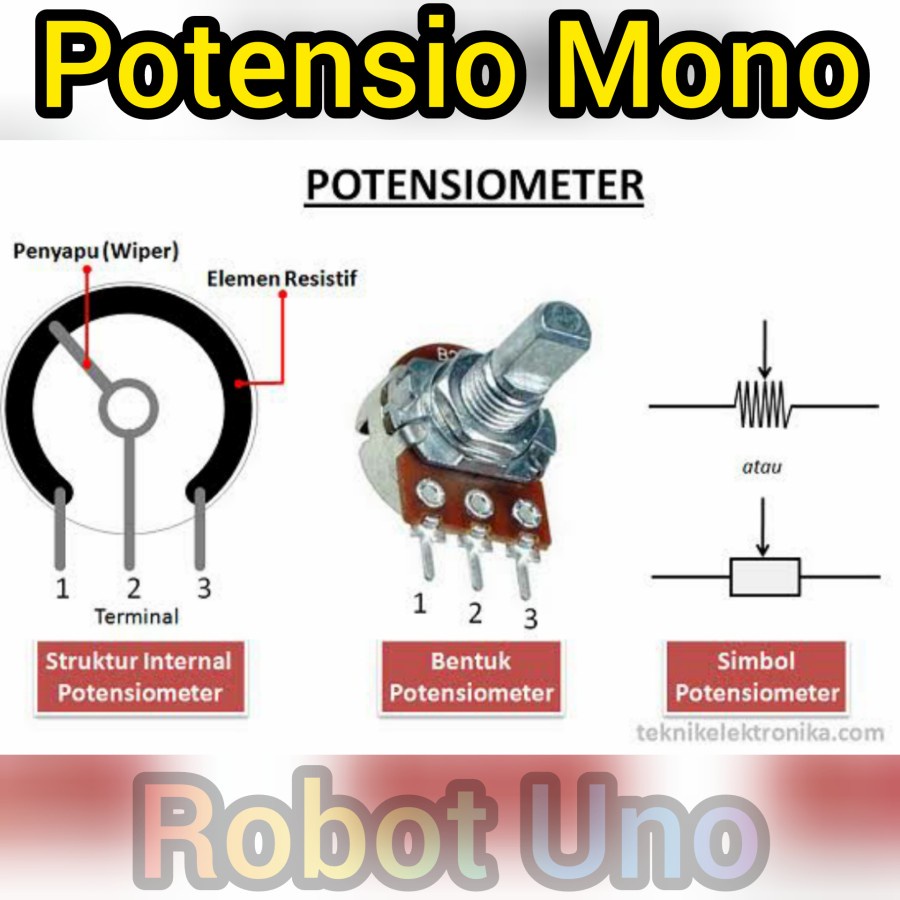 Jual Potensio Mono Linear Potensiometer Potensio Meter Variable