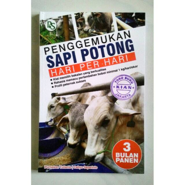 Jual Buku Penggemukan Sapi Potong Hari Per Hari Bulan Panen