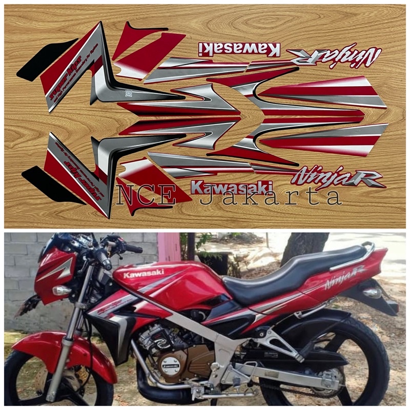 Jual STIKER STRIPING MOTOR NINJA R 2010 MERAH Shopee Indonesia