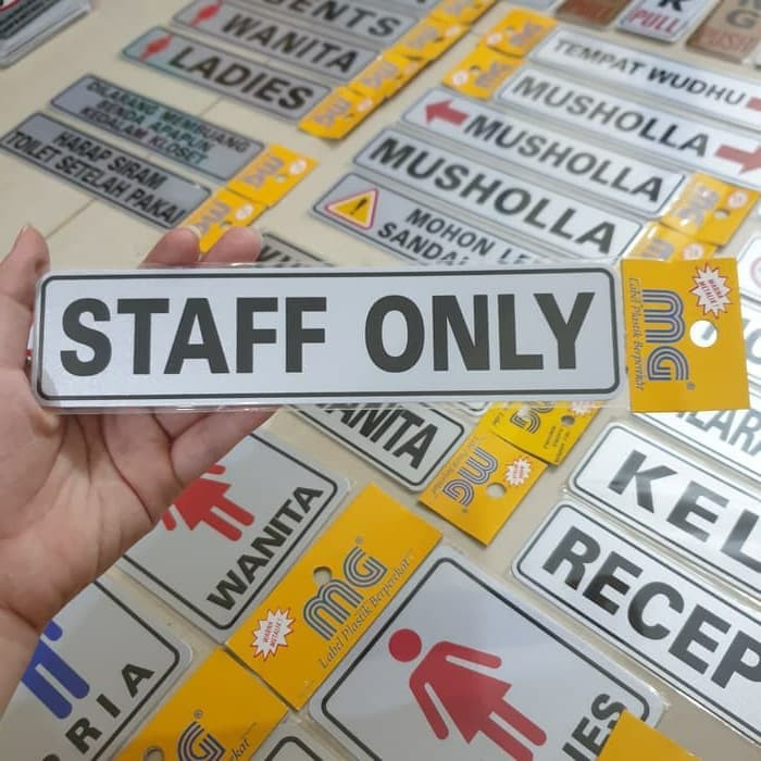 Jual Stiker Sticker Tempel Tulisan Staff Only Shopee Indonesia