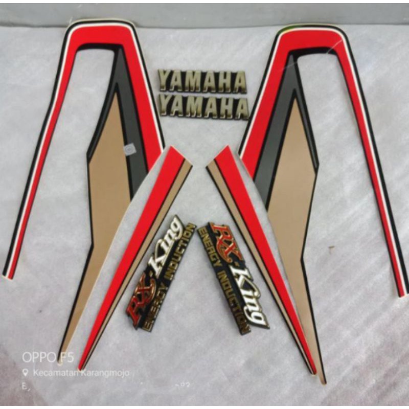 Jual Striping Stiker Lis Rx King Cobra Merah Set Emblem Tangki Dan