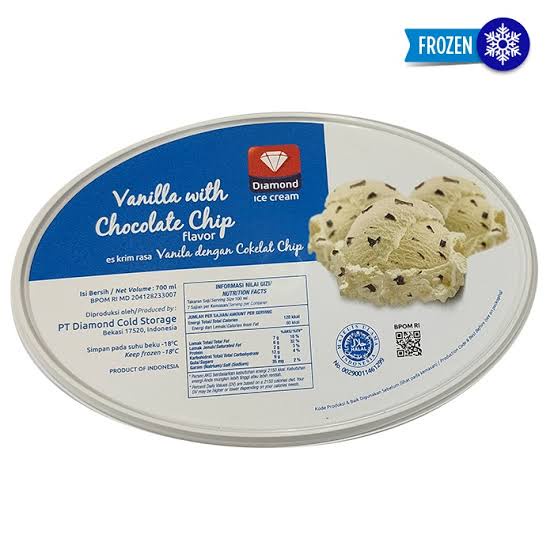 Jual Diamond Ice Cream Vanilla With Choco Chip Es Krim Vanila Dengan