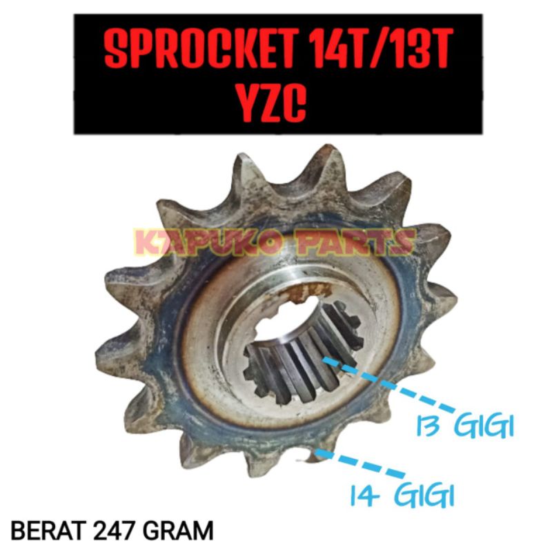 Jual YZC SPROCKET 14T 13T UNTUK MESIN TRAKTOR TANGAN YANMAR Shopee