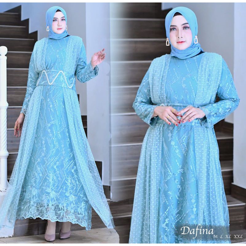 Jual Dress Duyung Agnia Mermaid Wisuda Kondangan Akad Lamaran