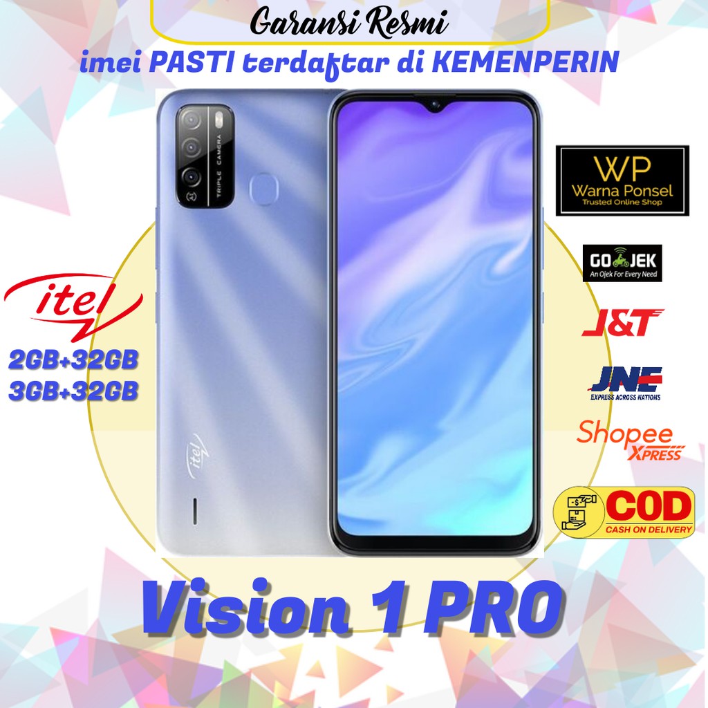 Jual ITEL Vision 1 Pro 2GB 32GB 3GB 32GB Garansi Resmi Shopee Indonesia