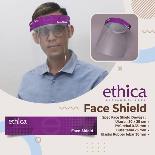 Jual Ethica Face Shield Masker Pelindung Wajah Tali Karet Tanpa