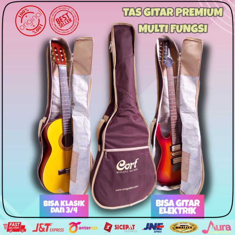 Jual Tas Gitar Premium Cort Softcase Bag Multifungsi Klasik