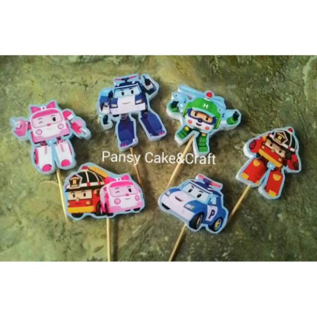 Jual Cupcake Topper Robocar Poli Shopee Indonesia