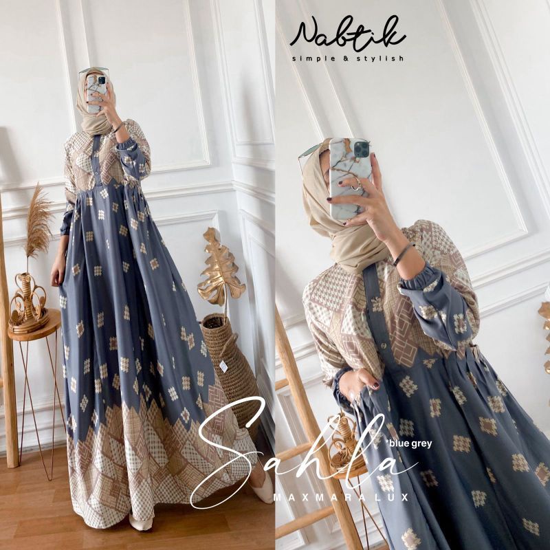 Jual Sahla Luna Gamis Maxmara Nabtik Ld Termurah Shopee Indonesia