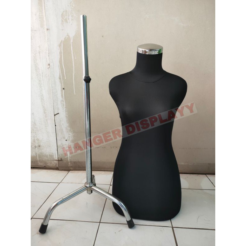 Jual Manekin Wanita DM HITAM Lapis Busa Dressmaker Patung Baju Dm