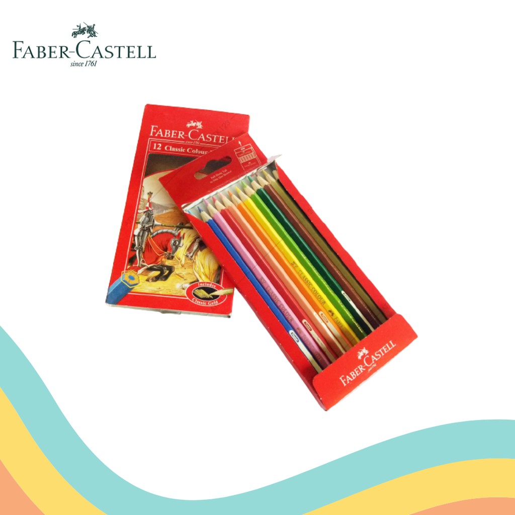 Jual PENSIL 12 WARNA PANJANG FABER CASTELL 1 PCS Shopee Indonesia