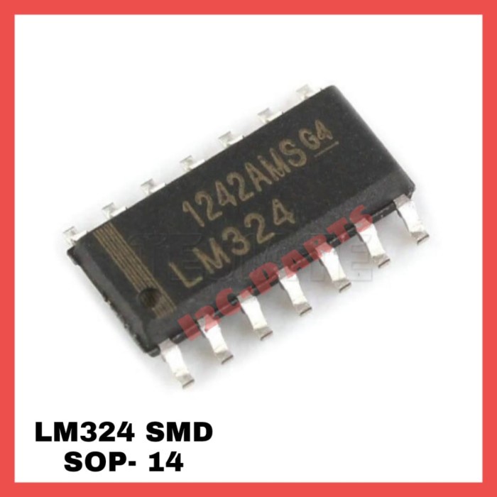 Jual LM324 SMD Operational Amplifier IC LM324DR LM324DT OpAmp SOP 14 Op