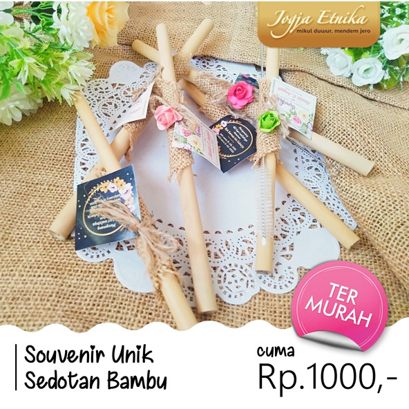 Jual Souvenir Sedotan Bambu Murah Shopee Indonesia