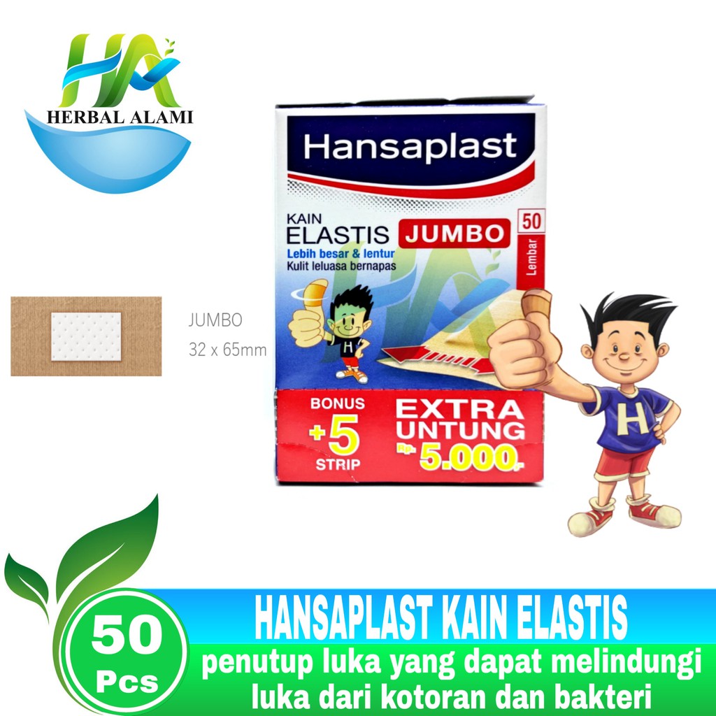 Jual Hansaplast Kain Elastis Jumbo Plaster Isi Lembar Perbox Shopee