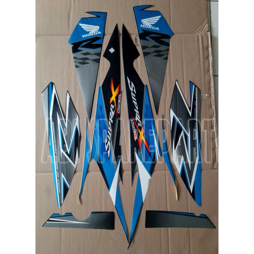 Jual Striping Stiker Honda Supra X New Batman Warna Hitam Corak