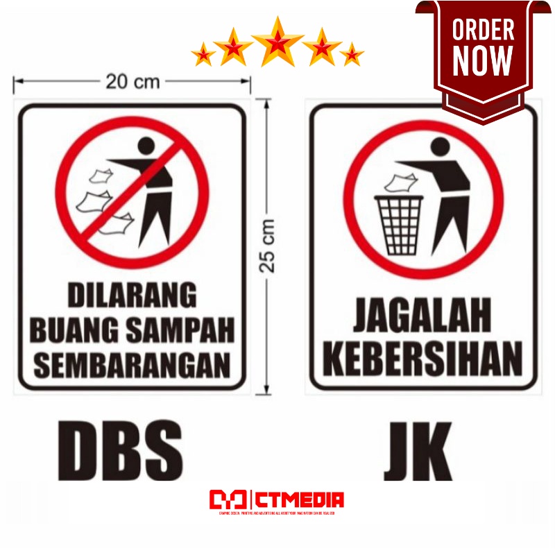 Jual STIKER DILARANG BUANG SAMPAH SEMBARANGAN Shopee Indonesia