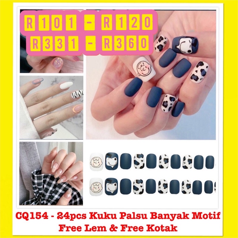 Jual Cq Pcs Kuku Palsu Motif Kartun Pcs Fake Nail Karakter