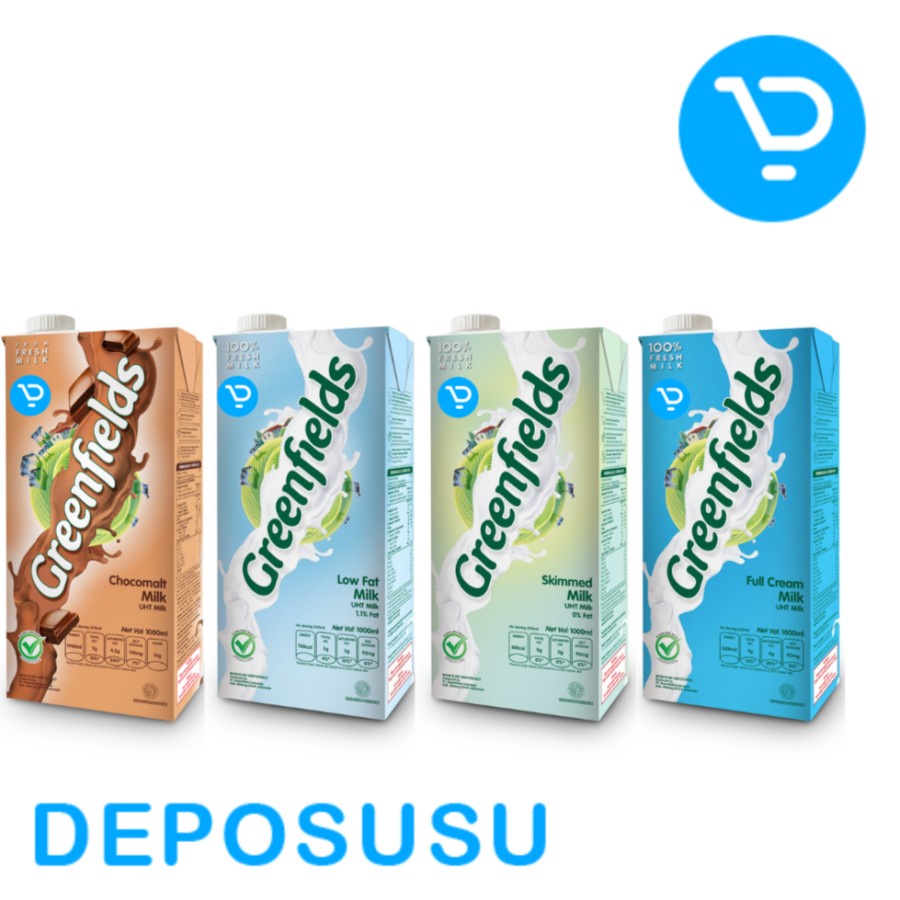 Jual Susu Uht Greenfields Milk Ml All Varian Shopee Indonesia