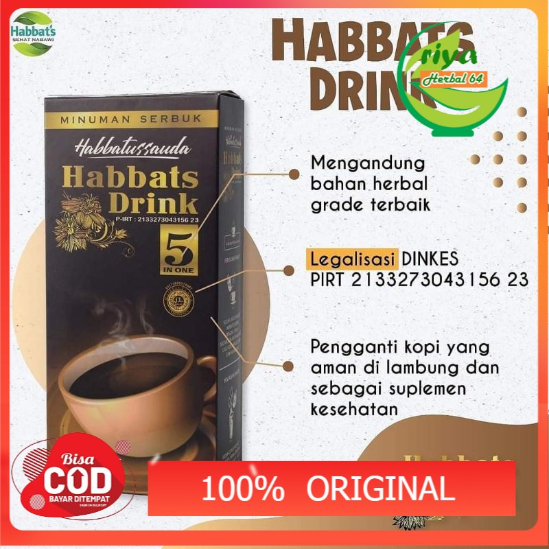 Jual Habbat Drink In Sachet Minuman Serbuk Habbatussauda Plus