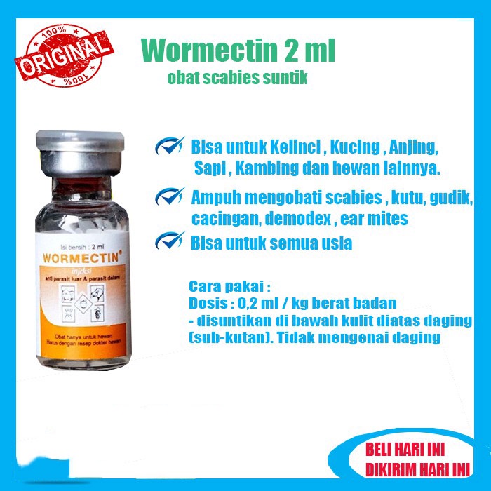 Jual Wormectin Ml Medion Obat Scabies Gudik Jamur Parasit Cacing