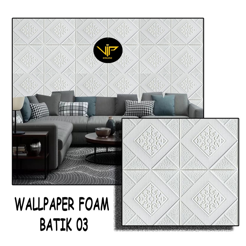 Jual Vip Wallpaper Foam Motif Batik D Bata Stiker Wall Paper