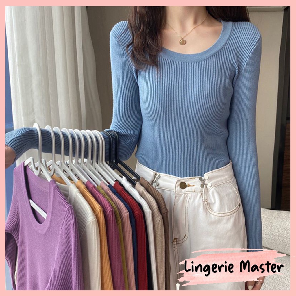 Jual Lingerie Master T Korean Long Knit Lengan Panjang