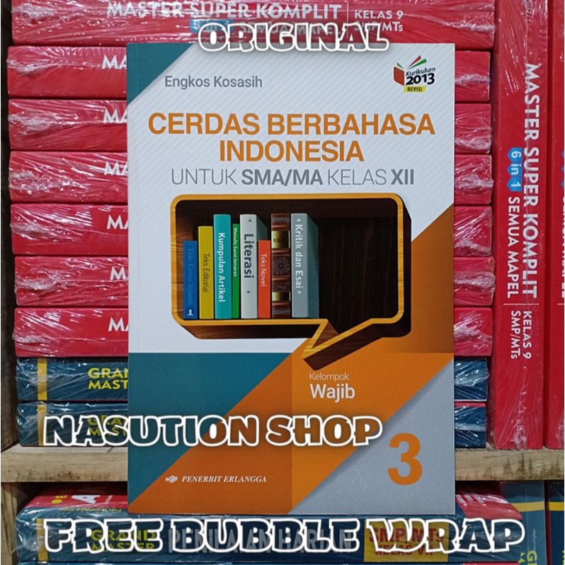 Jual Buku Cerdas Bahasa Indonesia Kelas 3 XII 12 SMA K13N Kelompok