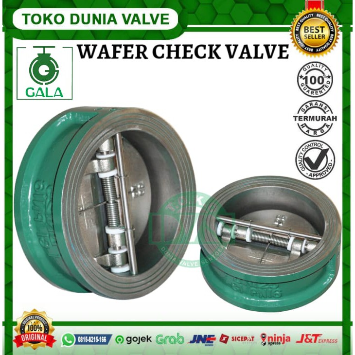 Jual GALA DN50 2 INCHI WAFER CHECK VALVE CAST IRON DISC SS304 PN16