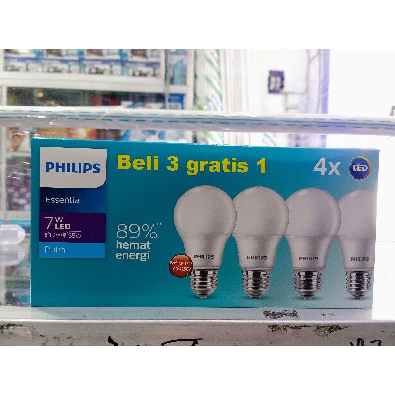 Jual Lampu Essential Led Philips 7 Watt Multipack Beli 3 Gratis 1