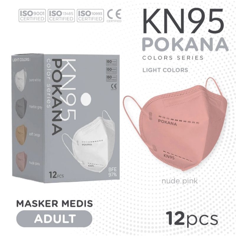 Jual Pokana Masker Earloop Adult KN95 Nude Pink Shopee Indonesia