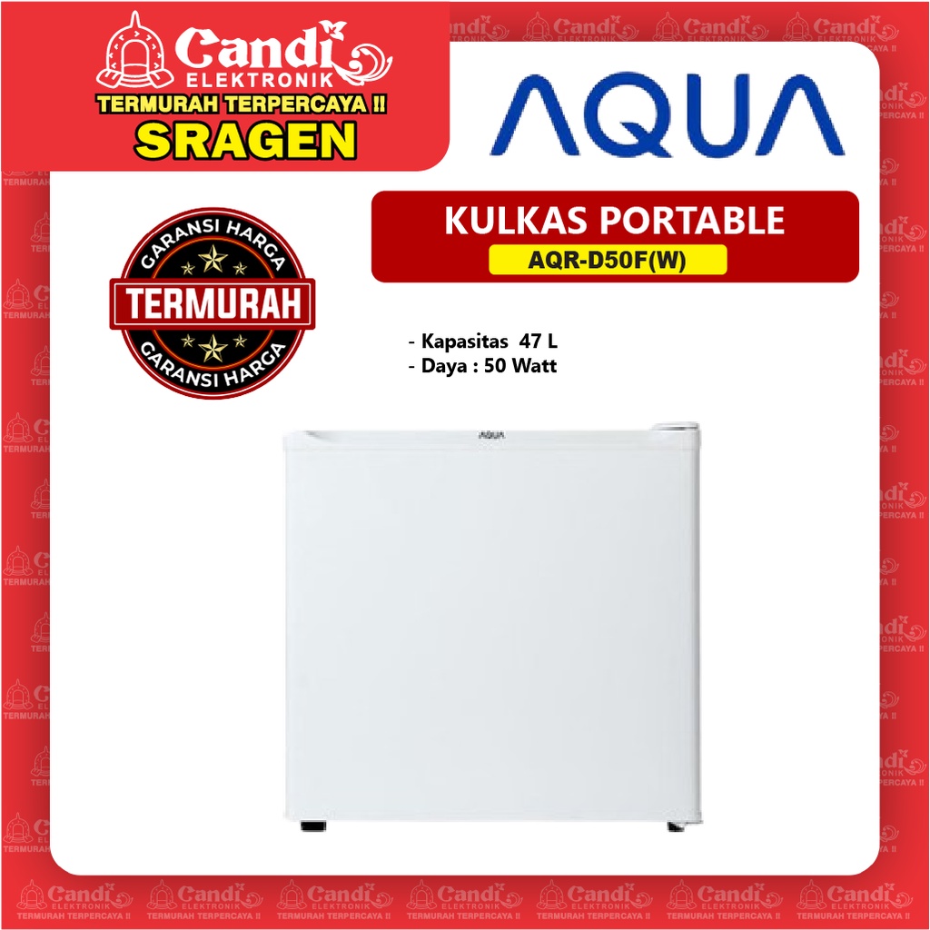 Jual AQUA Kulkas Minibar Portable AQR D50F W Shopee Indonesia