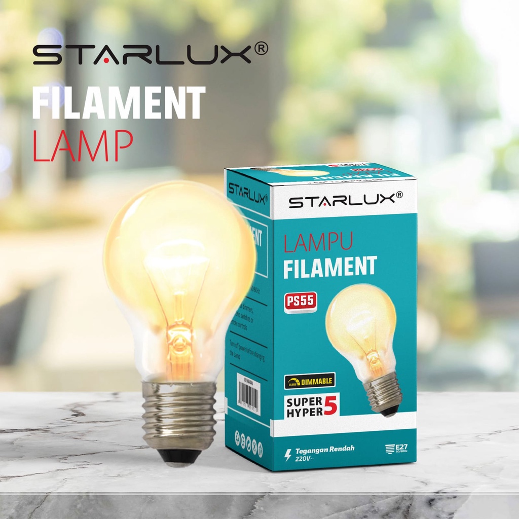 Jual Starlux Lampu Filament Pijar Watt Cahaya Kuning Shopee Indonesia