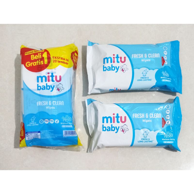 Jual Pc Mitu Baby Fresh Clean Wipes Blossom Berry Sheets Tisu