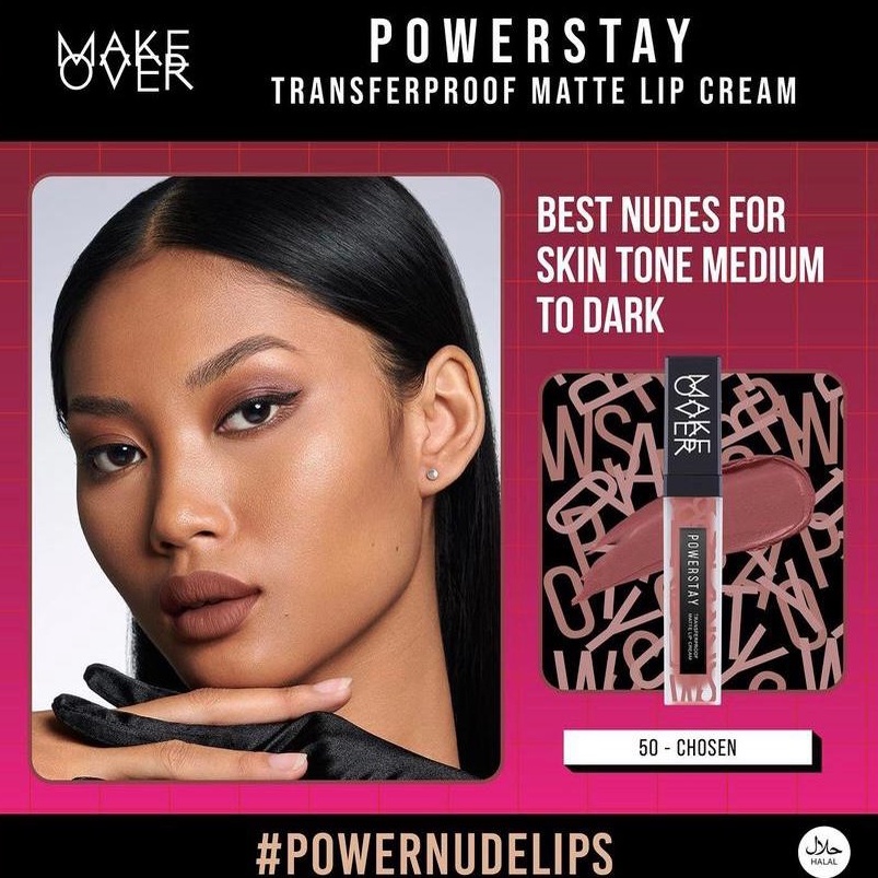 Jual Limited Nude Edition Make Over Powerstay Transferproof Matte Lip