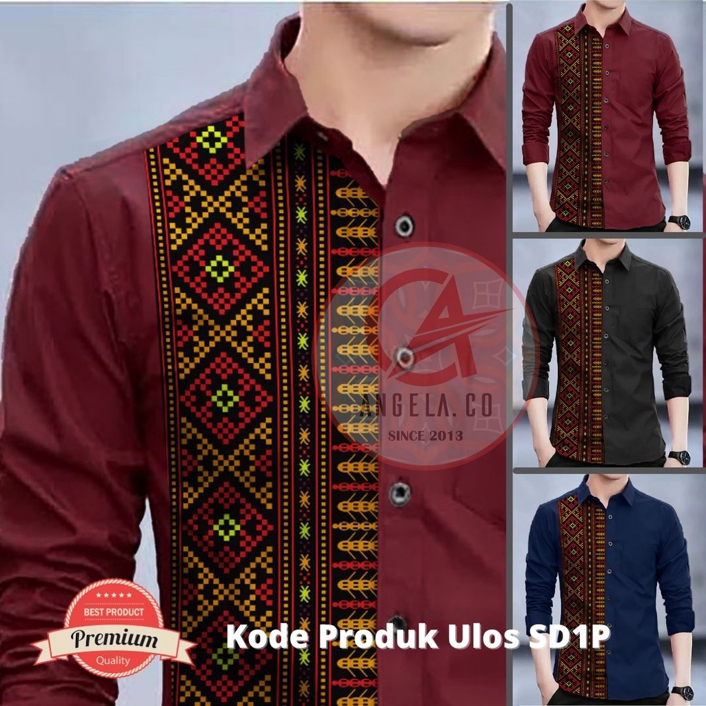 Jual Angelaco Batik Batak Lengan Panjang Pria Batik Etnik Pria