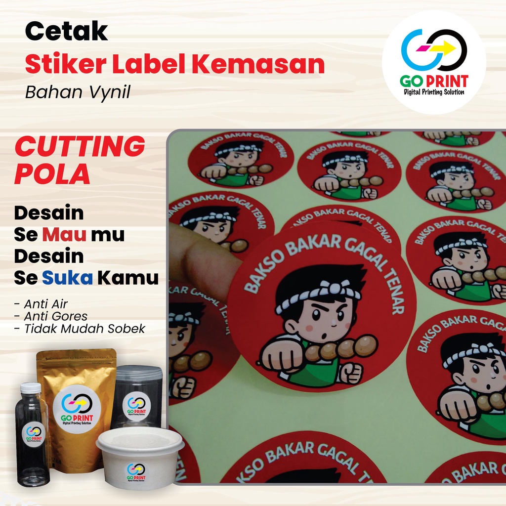 Jual Cetak Stiker Vynil Anti Air A Label Makanan Label Minuman