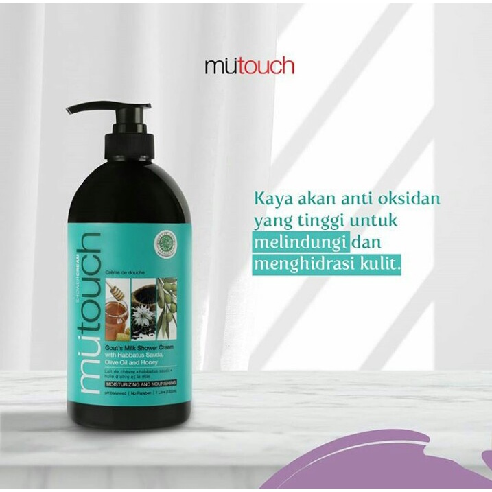 Jual MUTOUCH GOAT S MILK SHOWER CREAM 1 000 ML PUMP 1 LITER SABUN