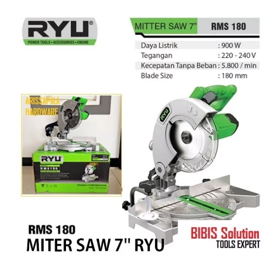 Jual Miter Saw Inch Ryu Rms Mitre Saw Mesin Gergaji Potong