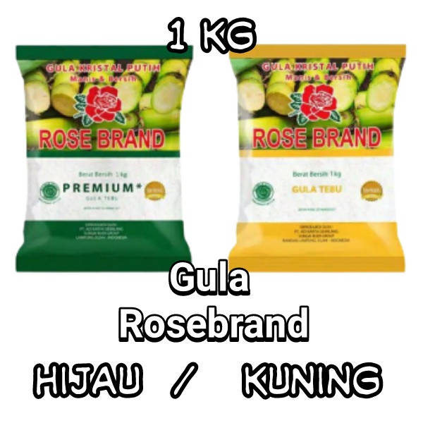 Jual Gula Rosebrand 1 Kg Kemasan Hijau Atau Kuning Shopee Indonesia